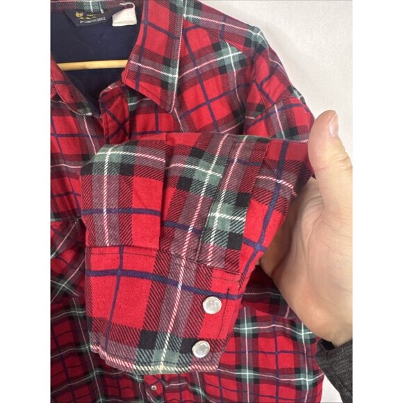 Vintage Predator Long Go Quilt Lined Red Plaid Snap Shirt Jacket XL Canada - Picture 2 of 6